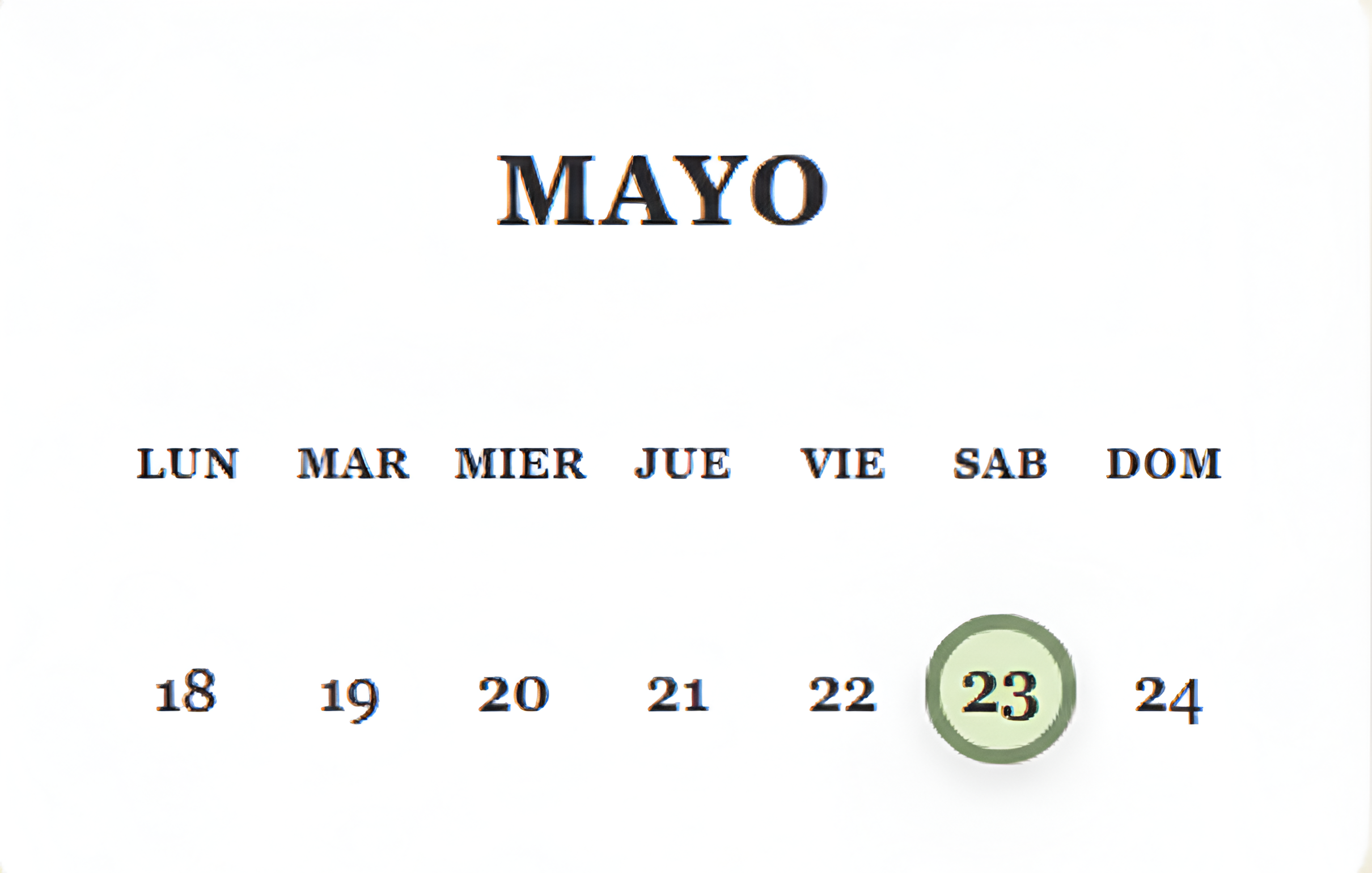 Calendario boda